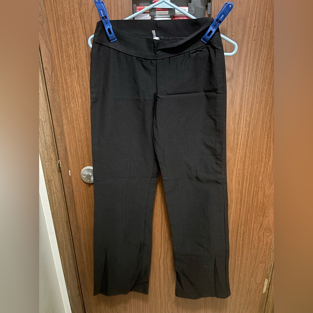 Studio Y Black Pull-On Dress Pants | Size M | Stretch Business Casual Trousers